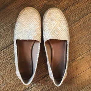 Kaanas Gold and White Espadrilles